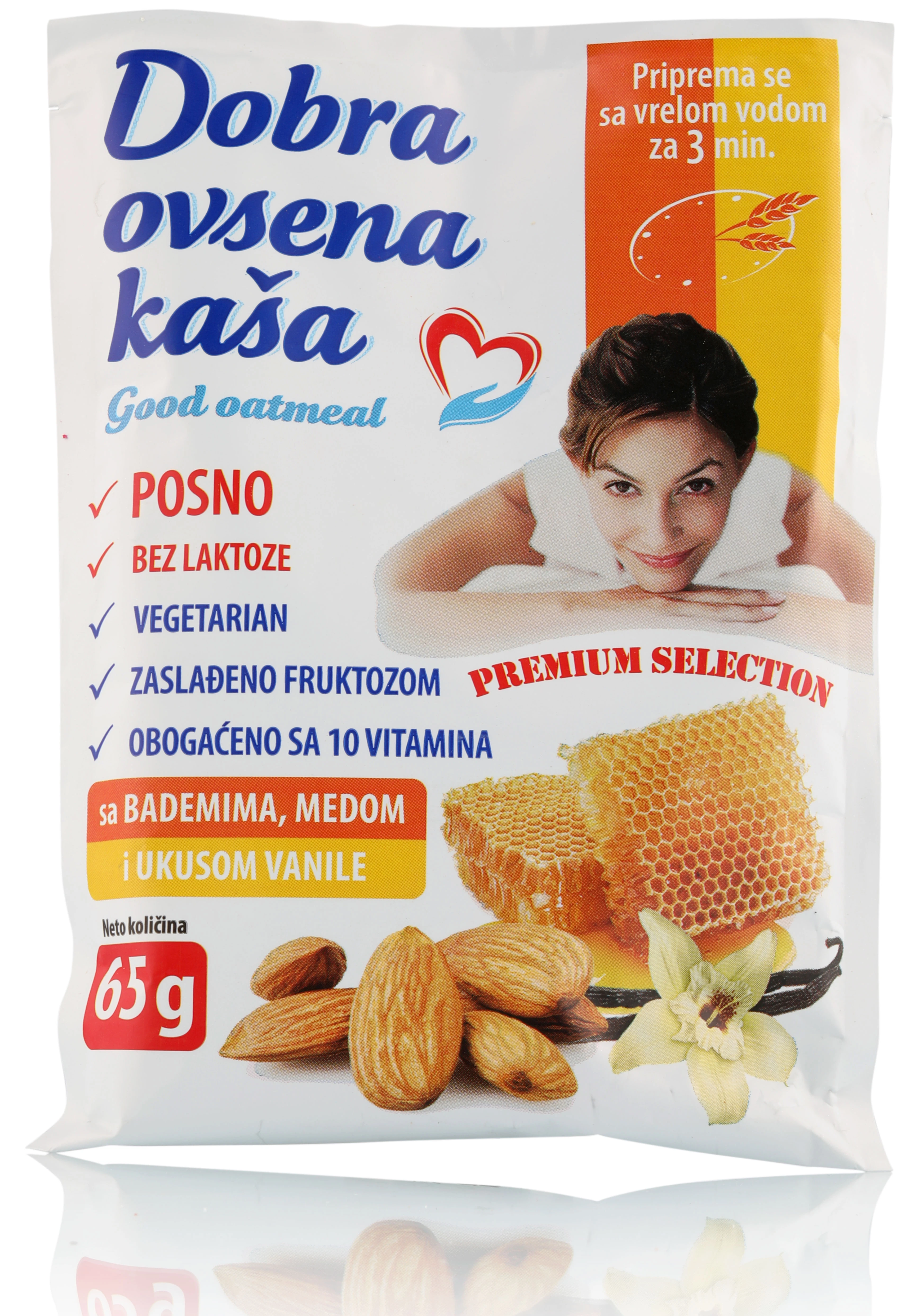 Dobra ovsena kaša sa bademom, medom i vanilom 65 g Lomax