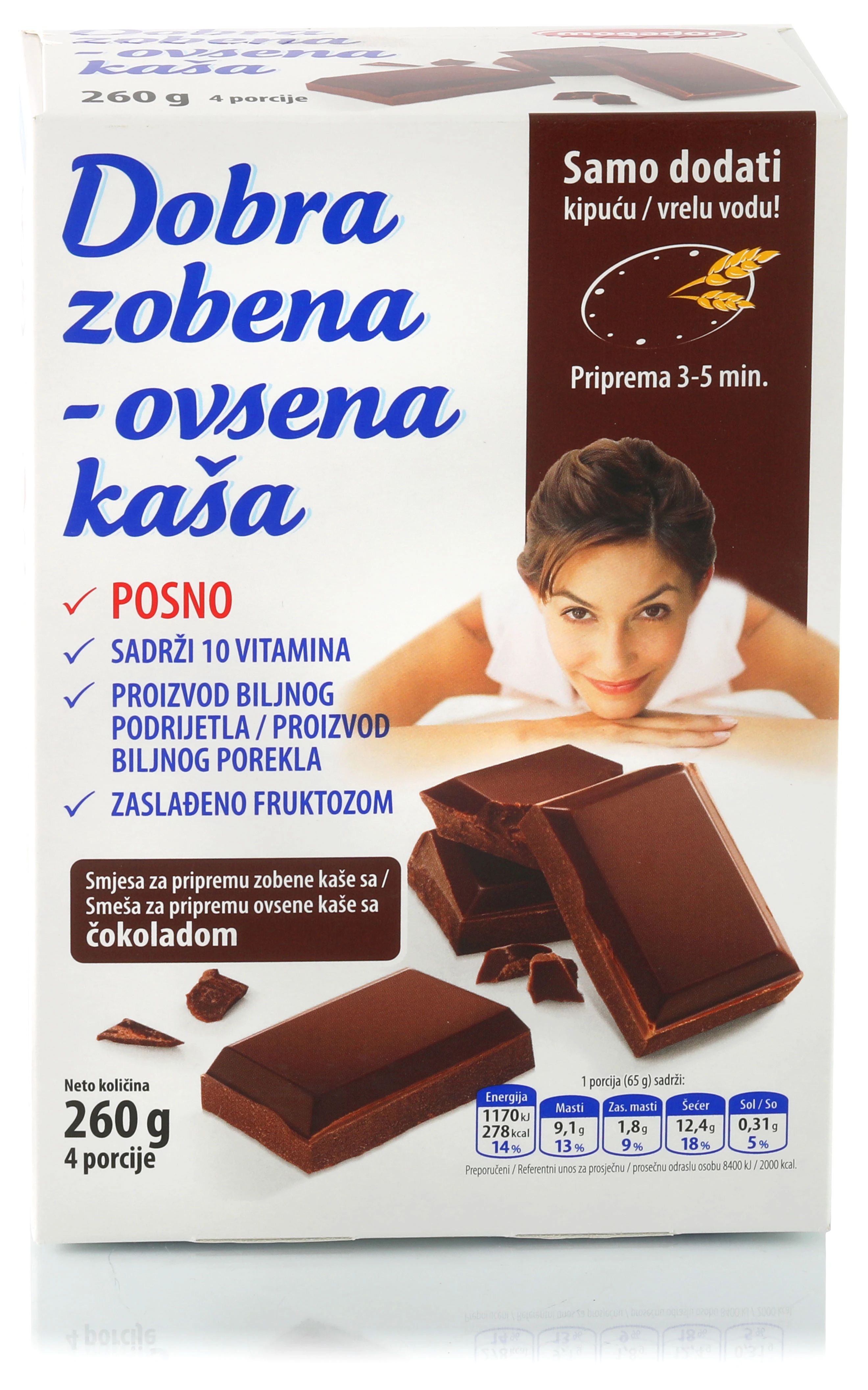 Dobra ovsena kaša sa čokoladom 260 g