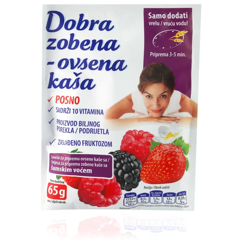 Dobra ovsena kaša sa šumskim voćem 65 g Lomax