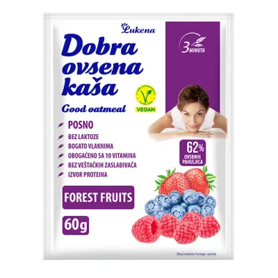 Dobra ovsena kaša šumsko voće 60 g Lomax