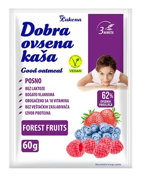 Dobra ovsena kaša šumsko voće 60 g Lomax