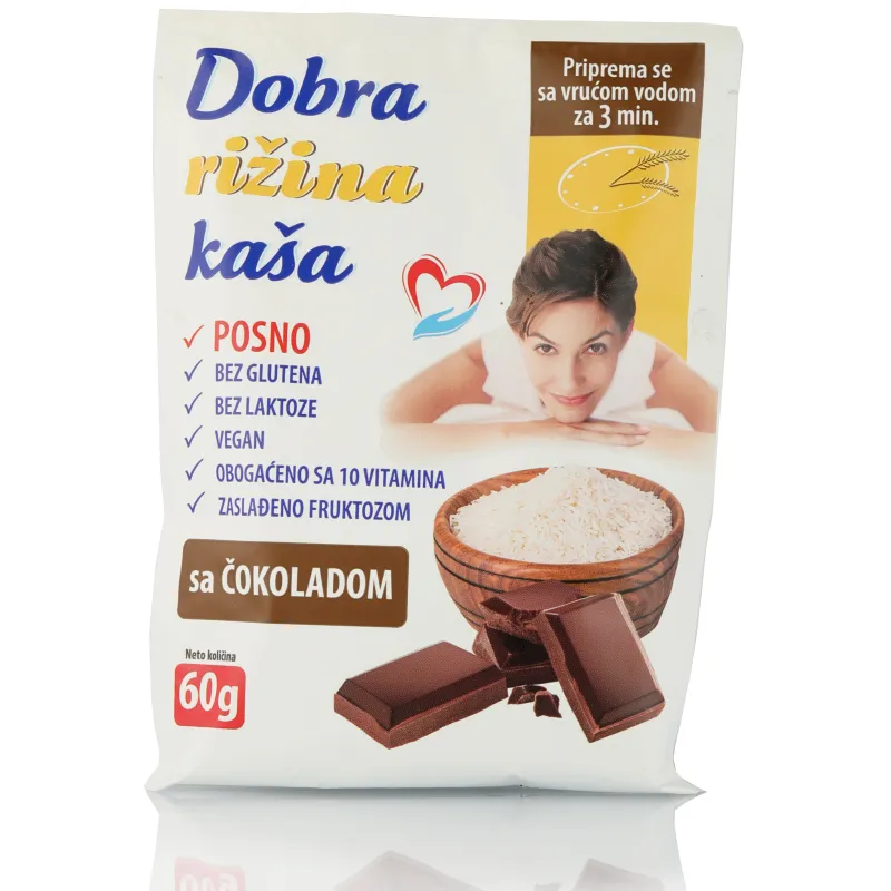 Dobra pirinčana kaša sa čokoladom 60 g Lomax