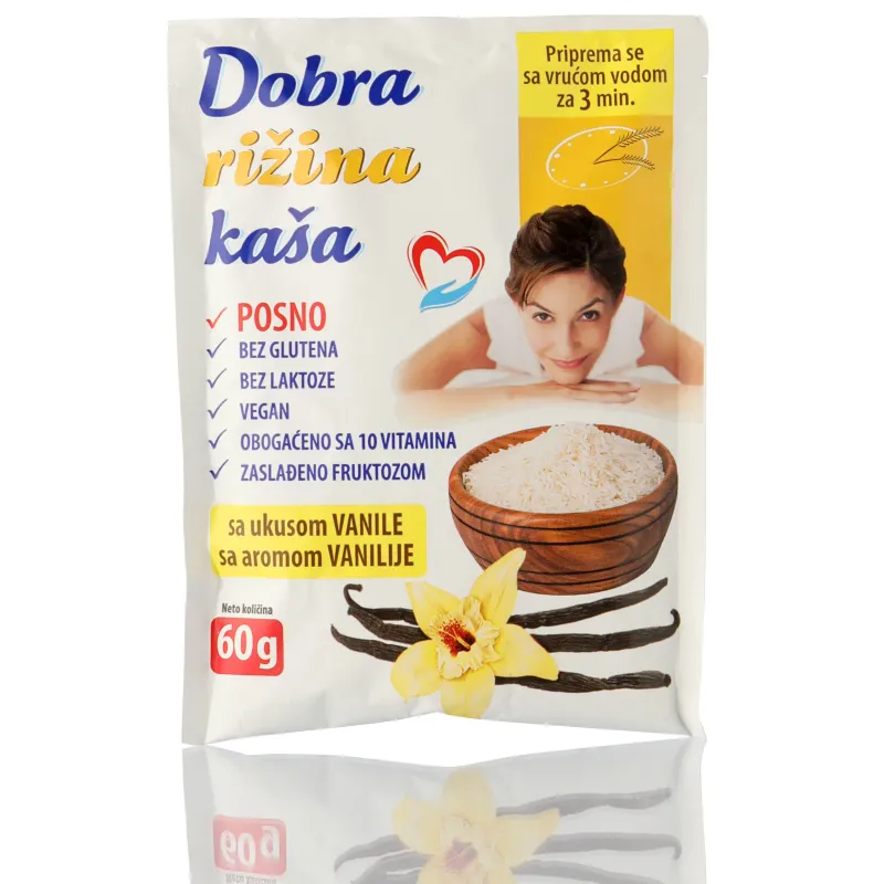 Dobra pirinčana kaša sa ukusom vanile 60 g Lomax
