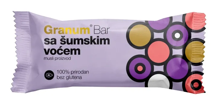 Energetska štanglica - bar sa šumskim voćem 30 g Granum