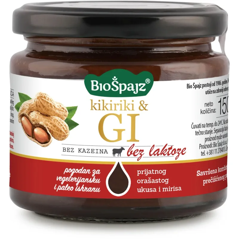 Gi prečišćeni puter sa kikirikijem 150 g Bio Špajz