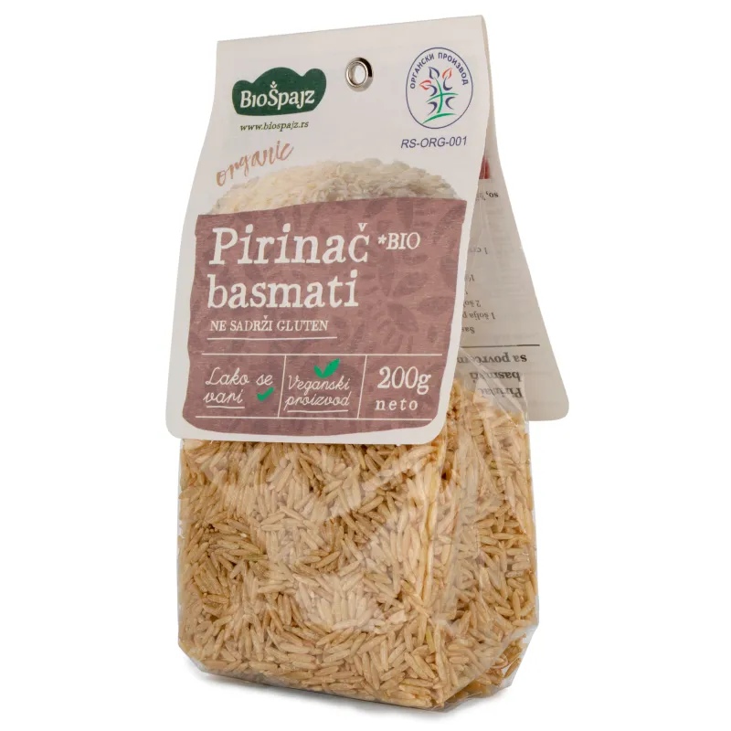 Integralni basmati pirinač (organski proizvod) 200 g Bio Špajz