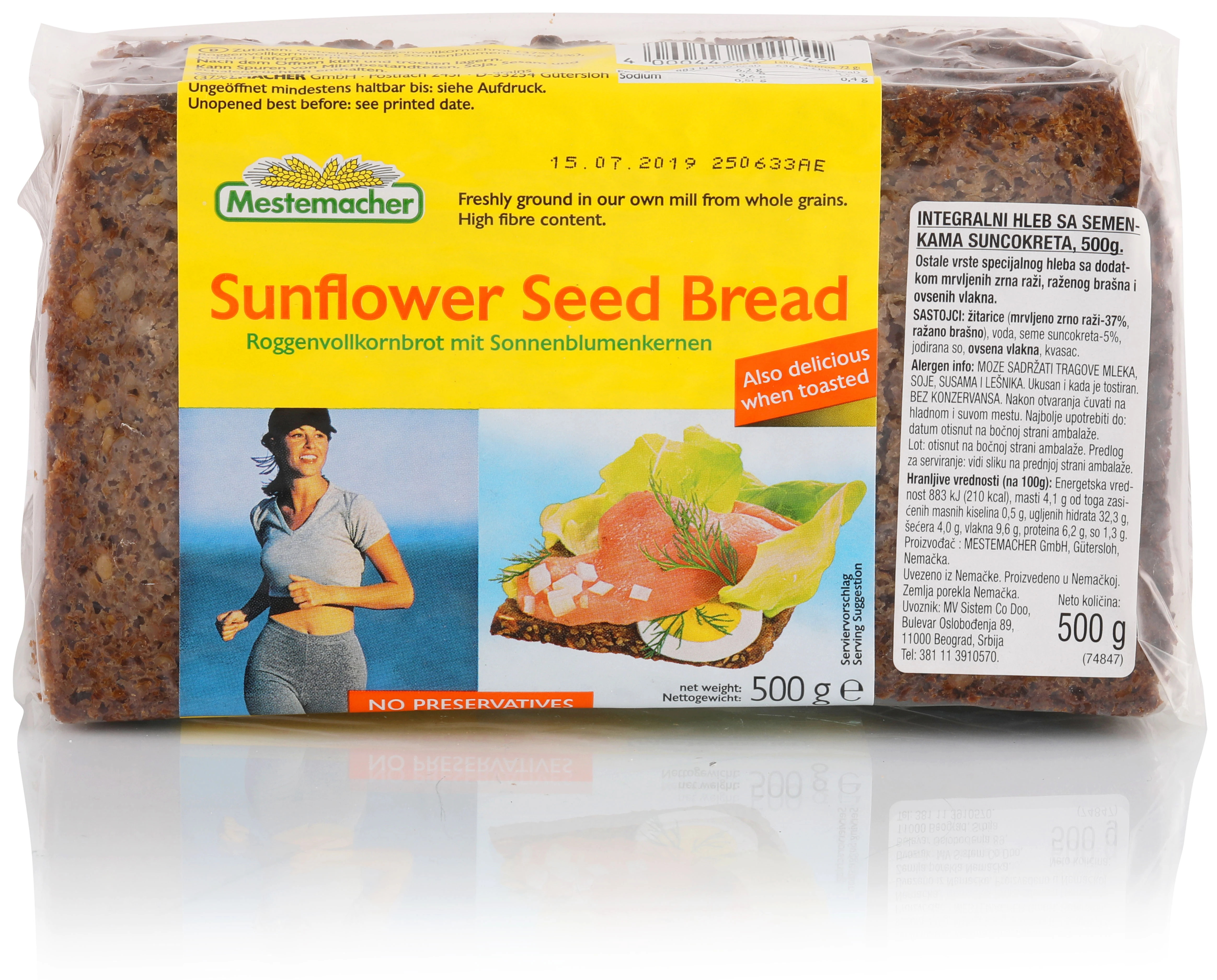Integralni hleb sa suncokretom 500 g