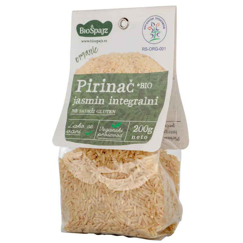 Integralni jasmin pirinač (organski proizvod) 200 g Bio Špajz