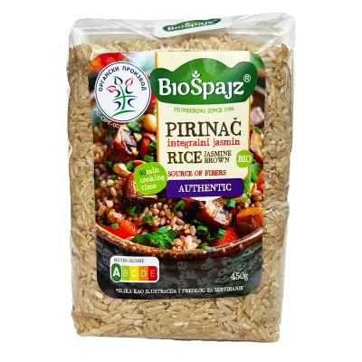 Integralni jasmin pirinač (organski proizvod) 450 g Bio Špajz