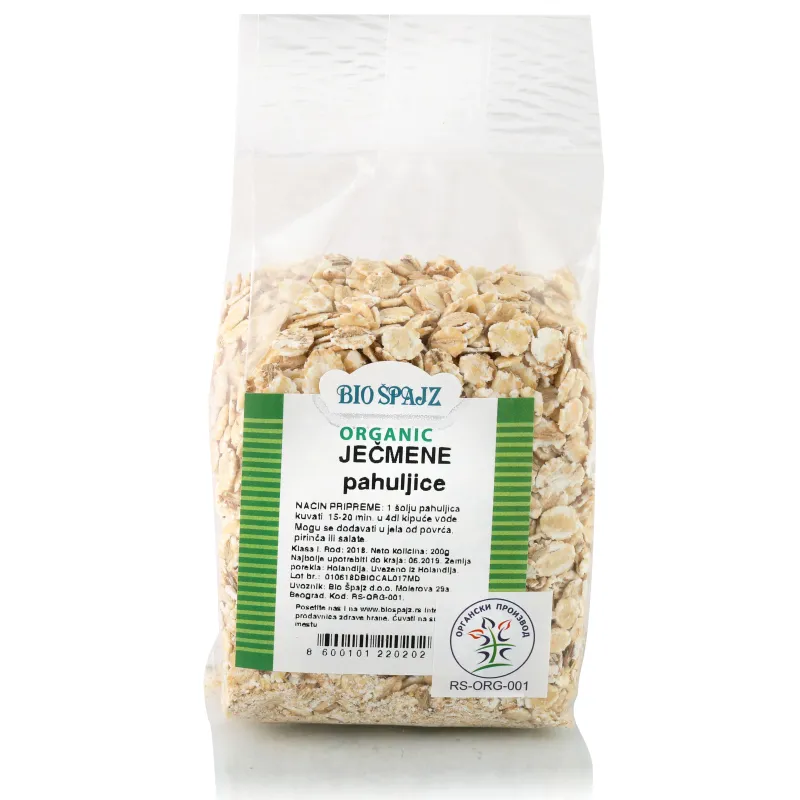 Ječmene pahuljice (organski proizvod) 200 g Bio Špajz