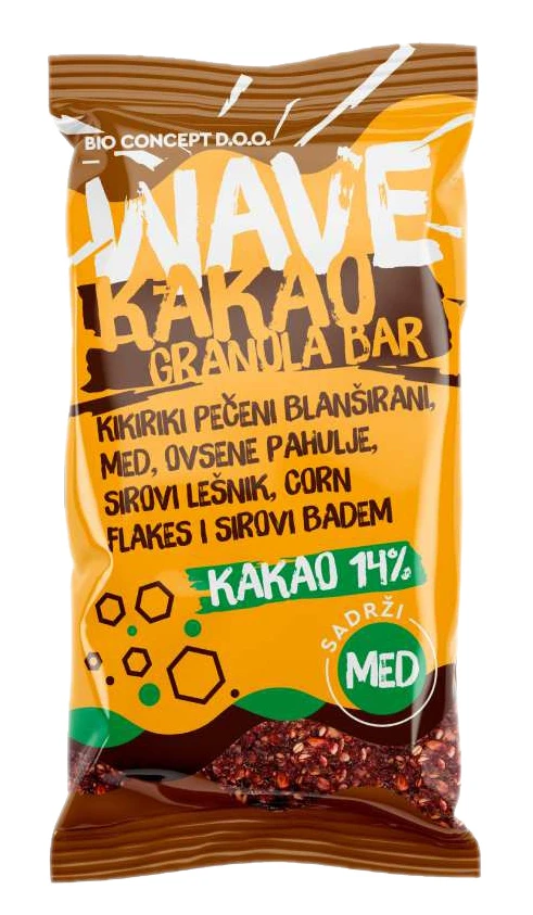 Wave kakao granola bar 50 g Čika Bio Concept