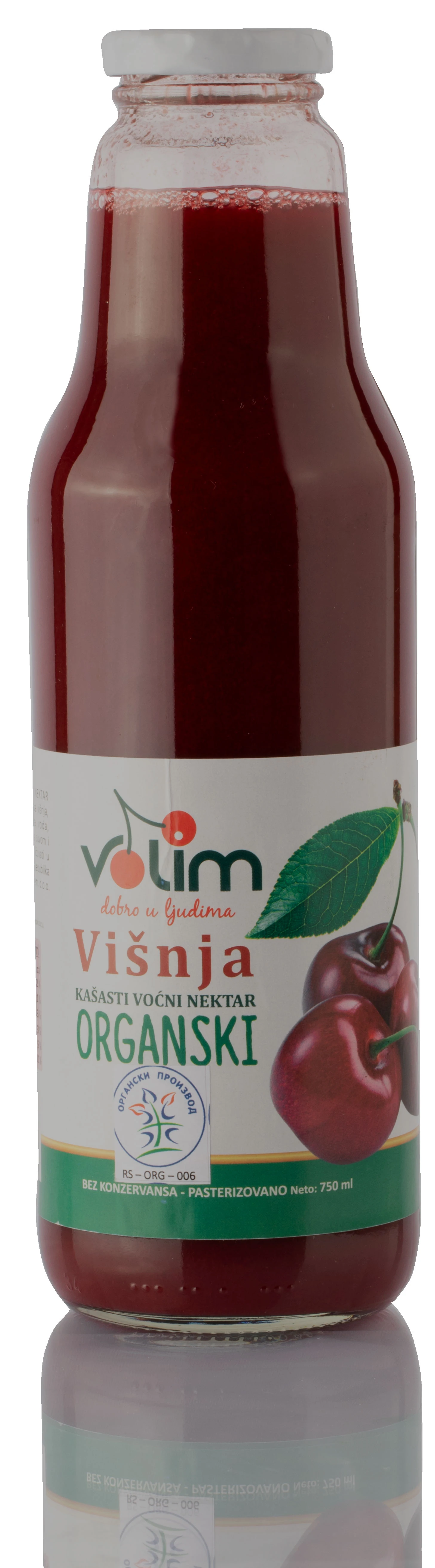 Kašasti sok od višnje (organski proizvod) 750 ml