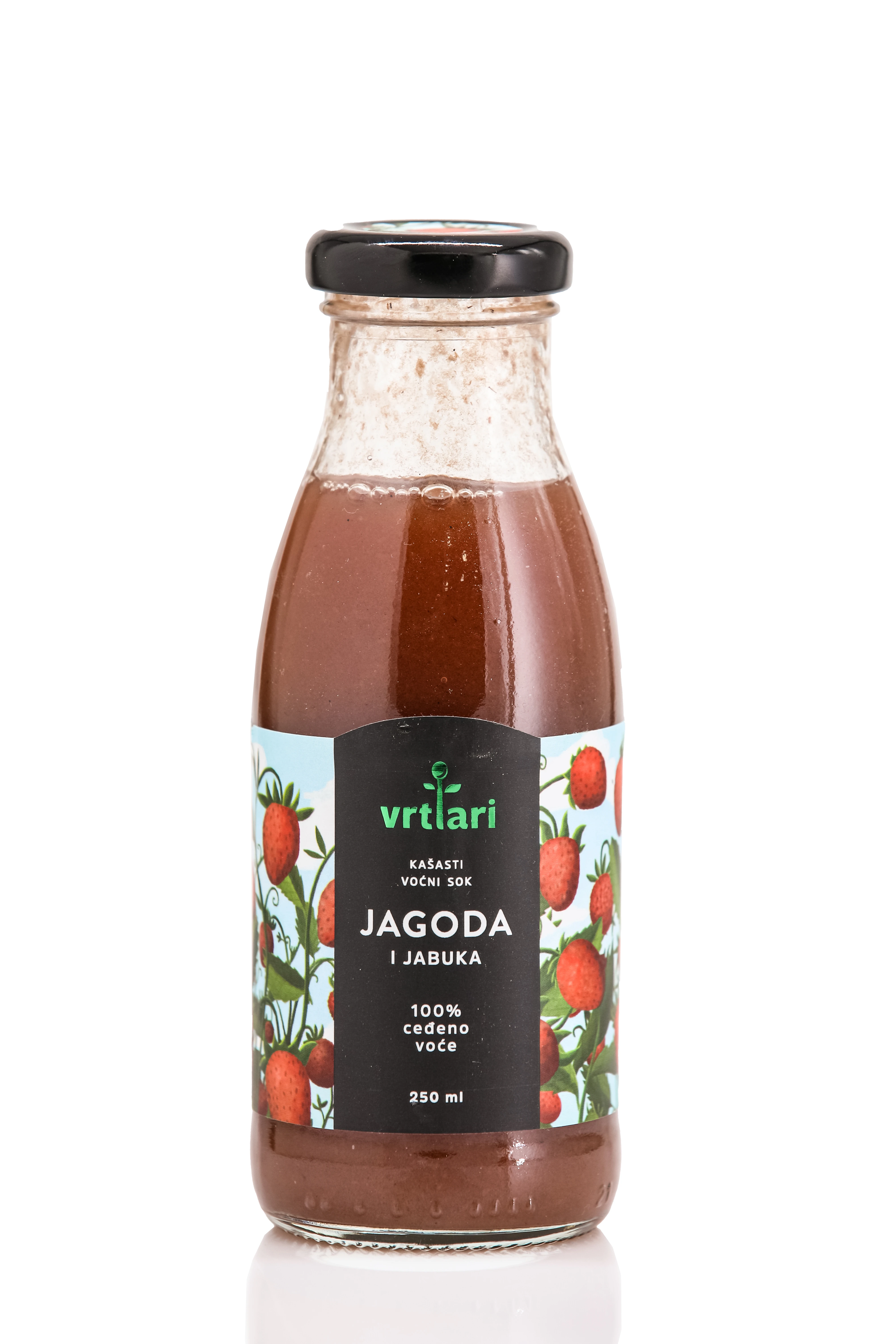 Kašasti voćni sok od jagode i jabuke 250 ml Vrtlari