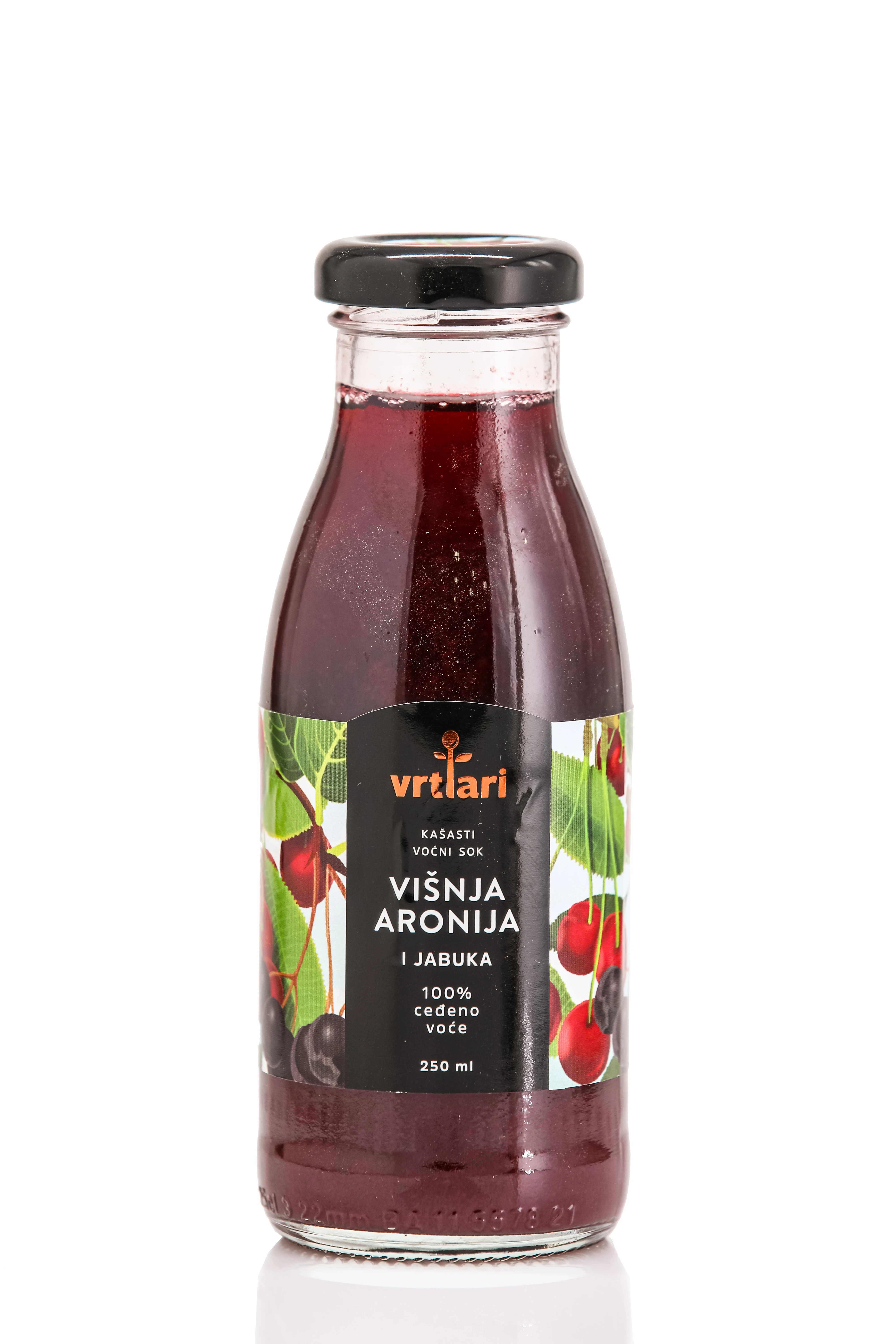 Kašasti voćni sok od višnje, aronije i jabuke 250 ml Vrtlari