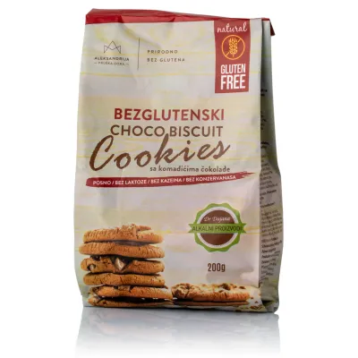 Keks sa čokoladom (sert. bez glutena) 200 g Aleksandrija