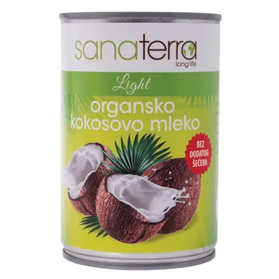 Kokosovo mleko (organski proizvod) 400 ml Sanaterra