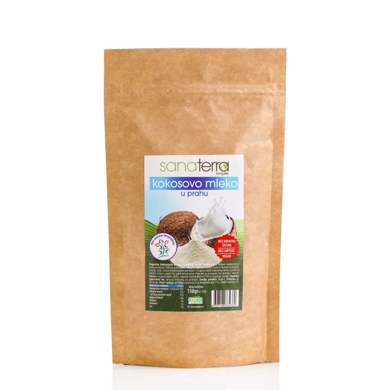 Kokosovo mleko u prahu (organski proizvod) 150 g Sanaterra