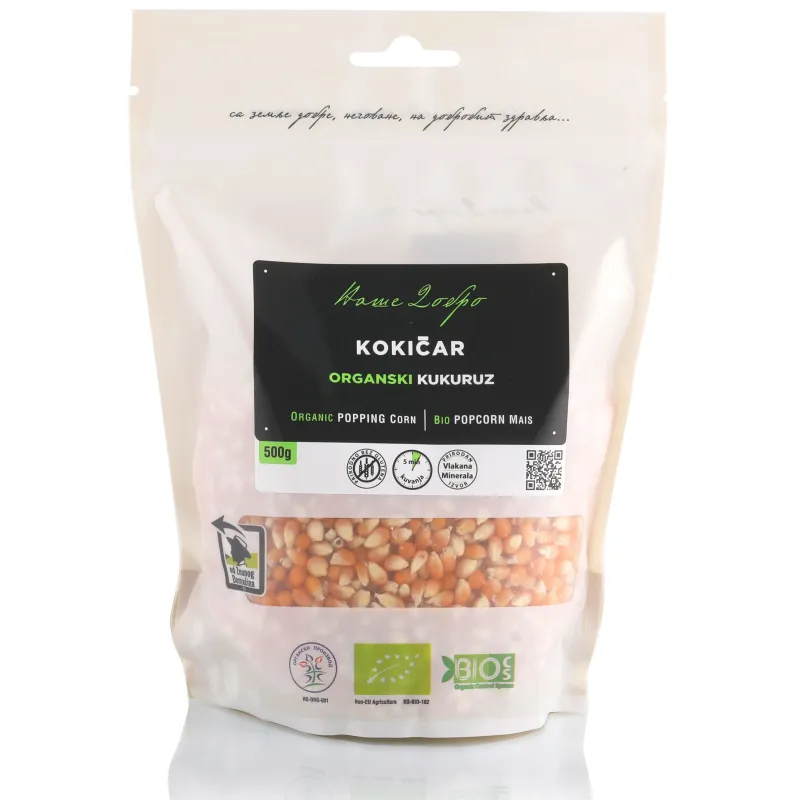 Kukuruz kokičar (organski proizvod)  500 g Naše dobro