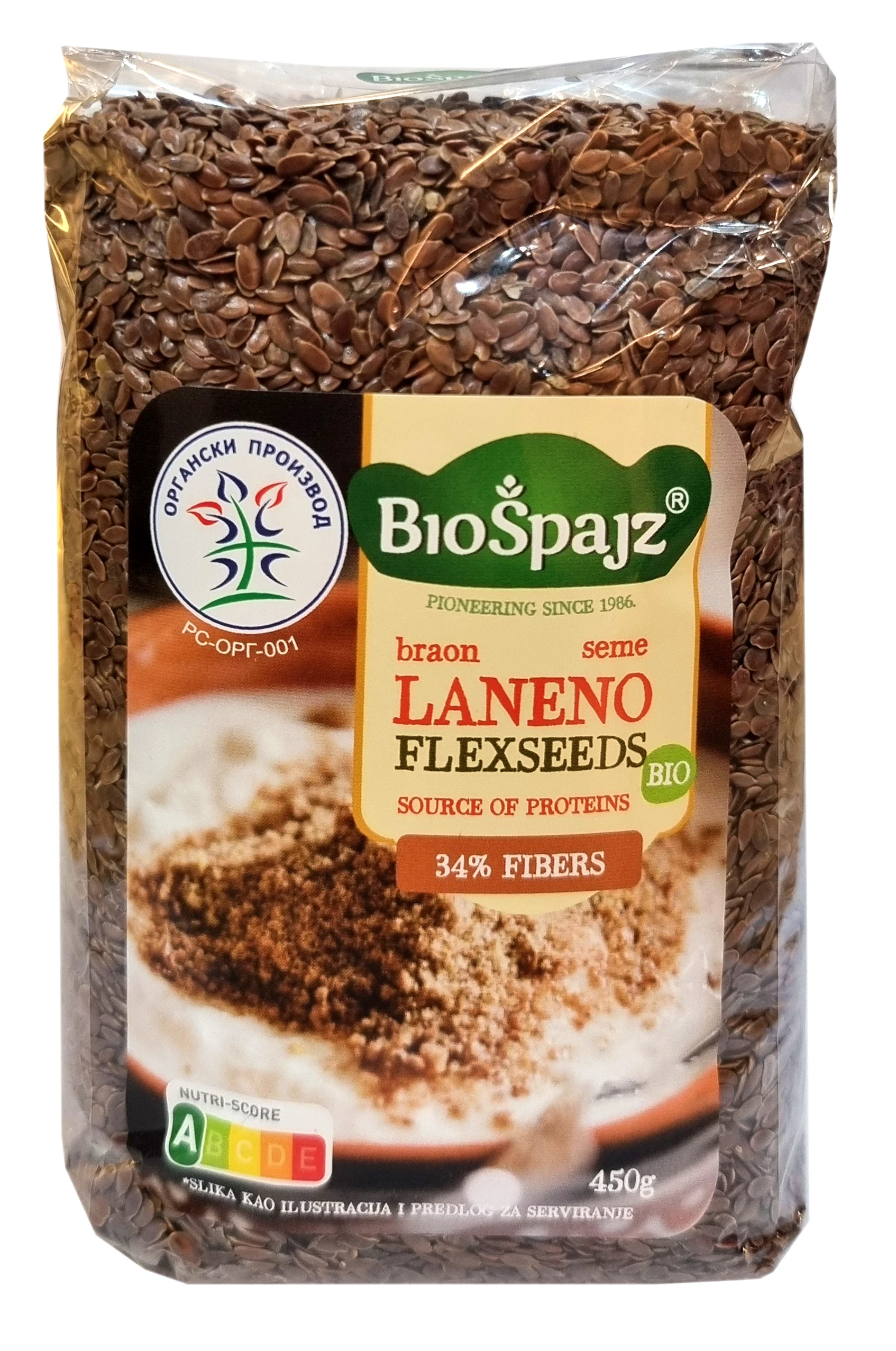 Laneno seme (organski proizvod) 450 g Bio Špajz