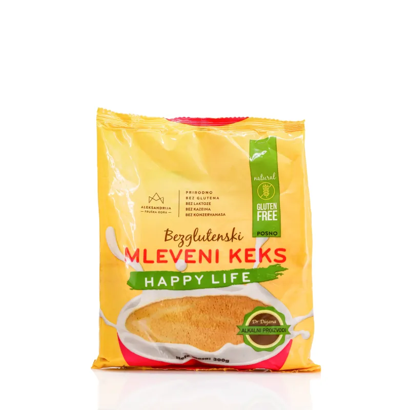 Mleveni keks Happy Life (sert. bez glutena) 300 g Aleksandrija