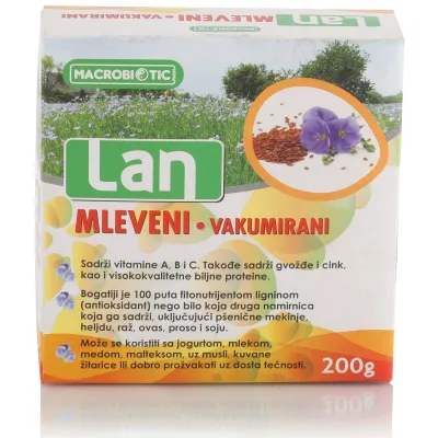 Mleveni lan 200 g Macrobiotic Prom