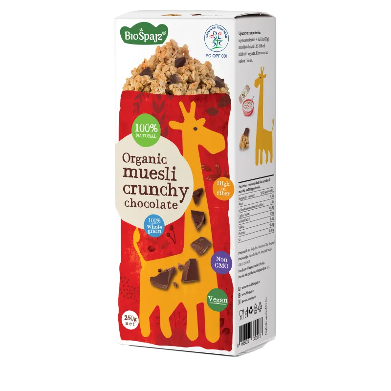 Musli kranči sa čokoladom (organski proizvod) 250 g Bio Špajz
