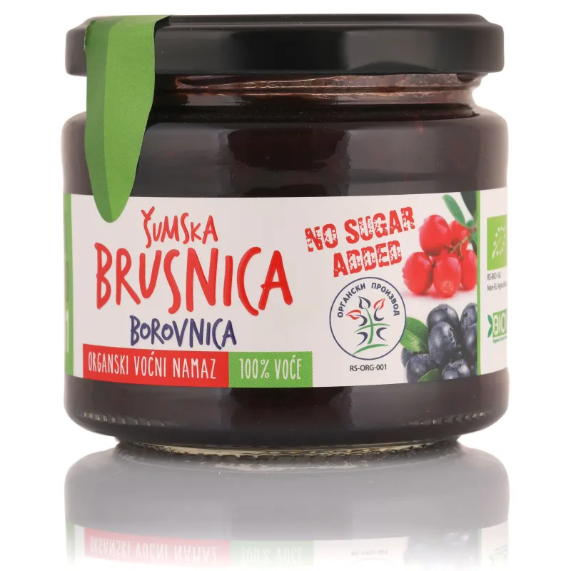 Namaz od brusnice i borovnice (organski proizvod) 200 g Nisha