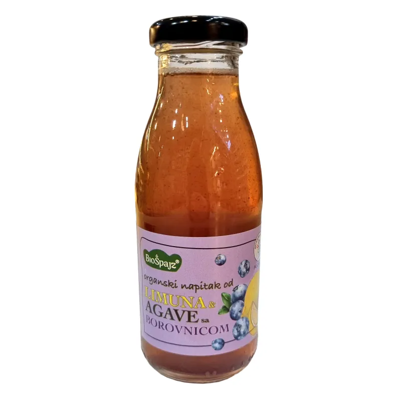 Napitak limun & borovnica sa agavom (organski proizvod) 250 ml Bio Špajz