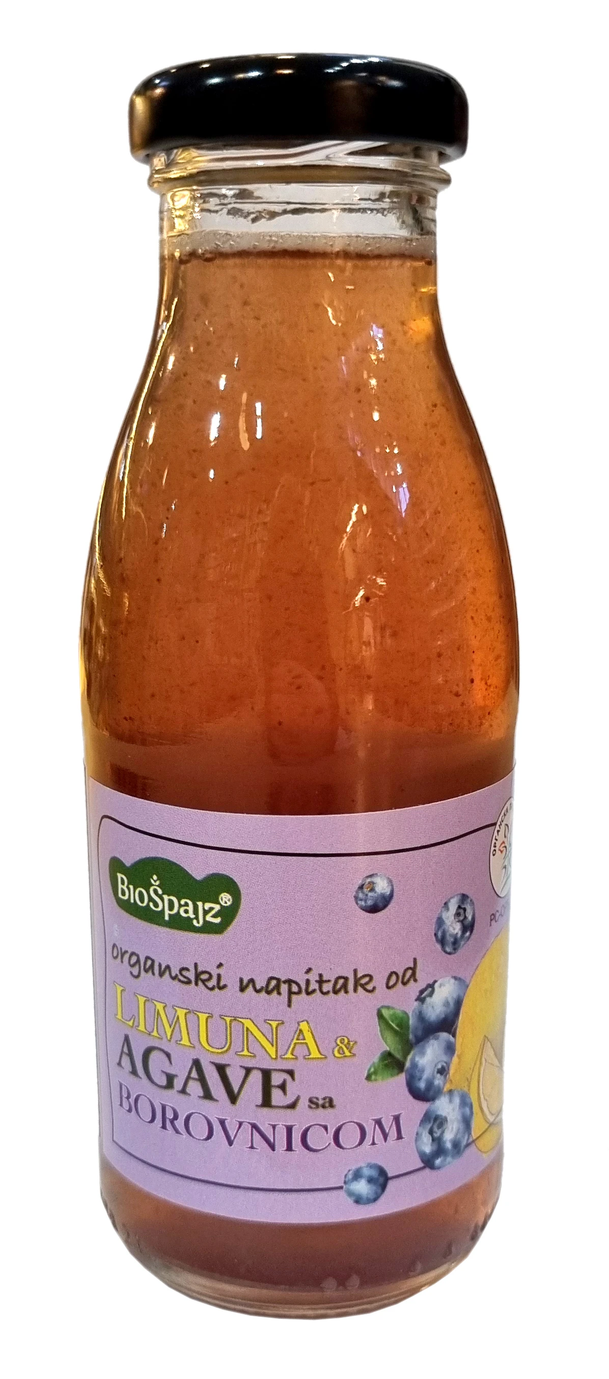 Napitak limun & borovnica sa agavom (organski proizvod) 250 ml Bio Špajz
