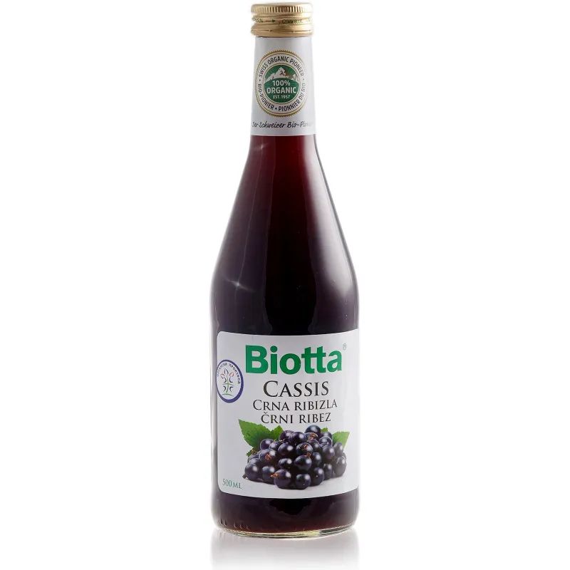 Nektar od crne ribizle (organski proizvod) 500 ml Biotta