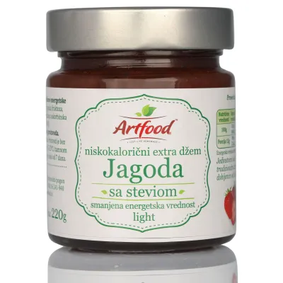 Niskokalorični džem od jagoda sa stevijom light 220 g Artfood