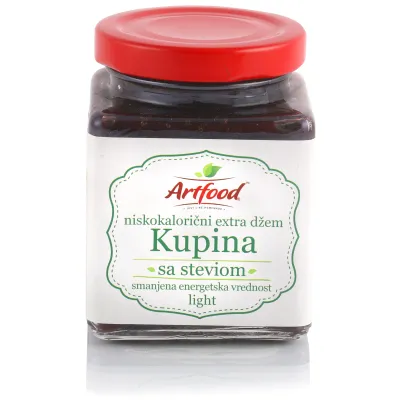 Niskokalorični džem od kupina sa stevijom light 220 g Artfood