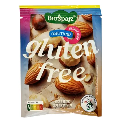 Ovsena kaša sa komadićima lešnika i badema (organski proizvod) 60 g Bio Špajz