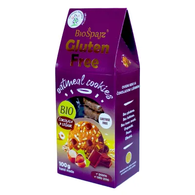 Ovseni keks sa čokoladom i lešnikom (organski proi