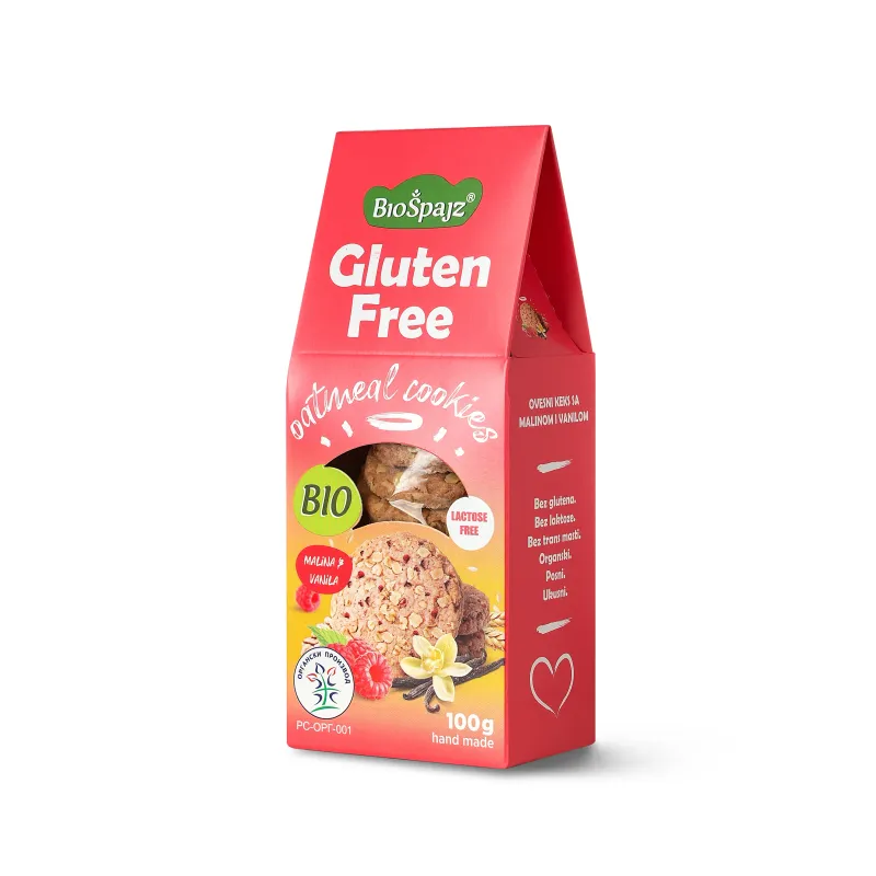 Ovseni keks sa malinom i vanilom (organski proizvod) 100 g Bio Špajz