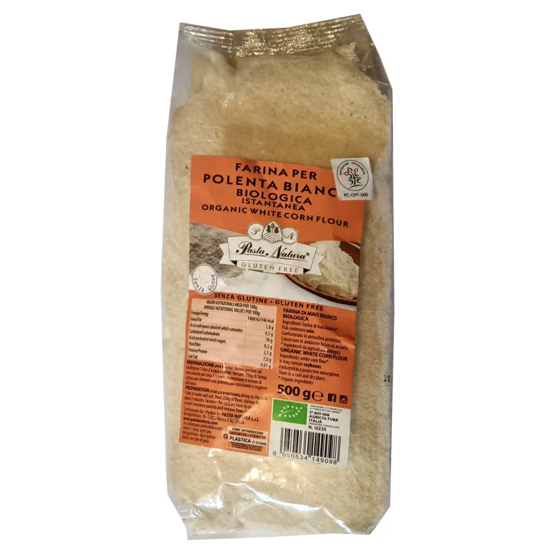 Palenta bela (sert. bez glutena) (organski proizvod) 500 g Pasta Natura