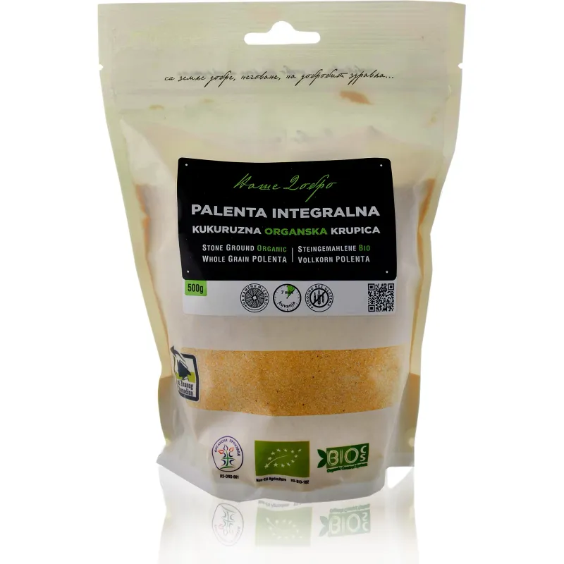 Palenta - integralna kukuruzna krupica (organski proizvod) 500 g Naše dobro