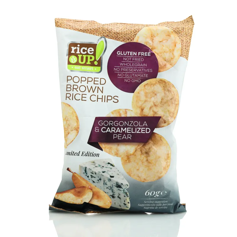 Pirinčani čips sa ukusom gorgonzole i karamelizovene kruške 60 g Rice Up