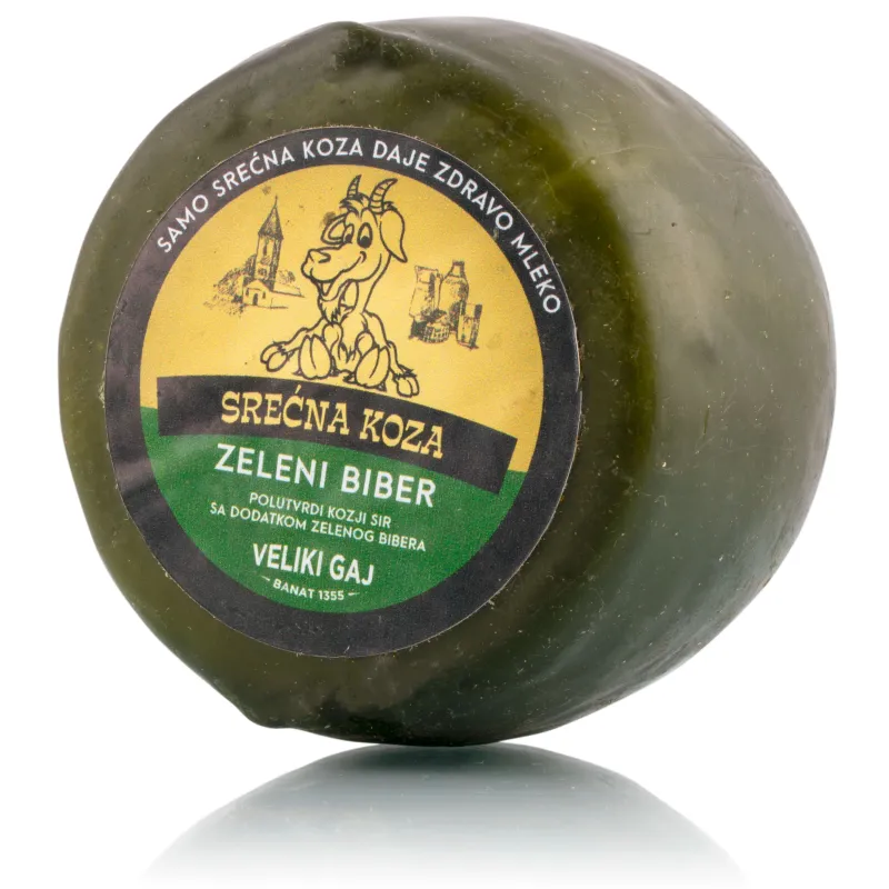 Polutvrdi kozji sir sa zelenim biberom Srećna koza