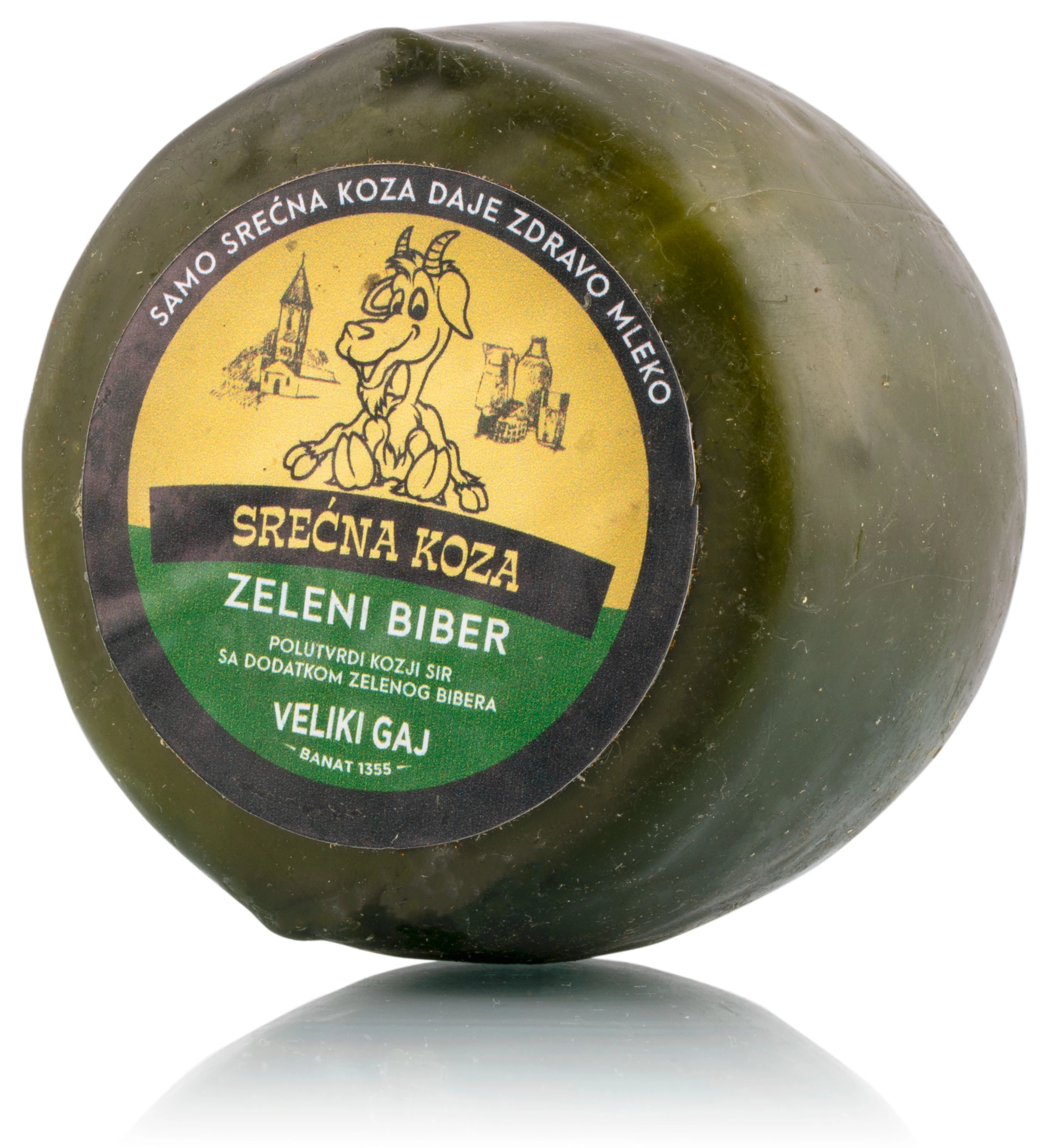 Polutvrdi kozji sir sa zelenim biberom Srećna koza
