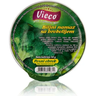 Posni biljni namaz sa brokolijem 50 g Vieco