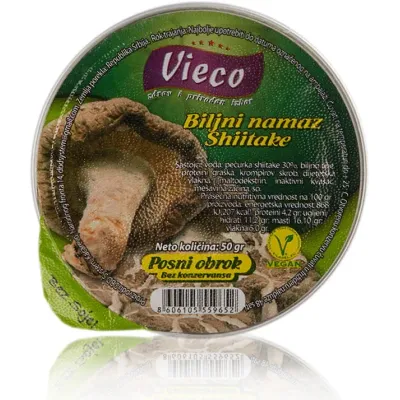 Posni biljni namaz sa šitake pečurkama 50 g Vieco