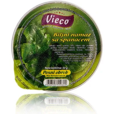 Posni biljni namaz sa spanaćem 50 g Vieco