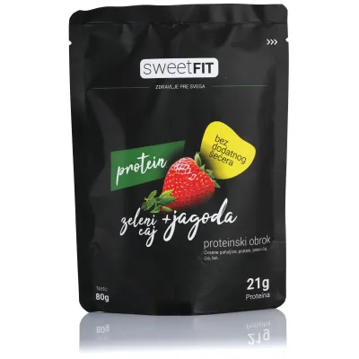 Proteinski obrok jagoda i zeleni čaj 80 g Sweetfit