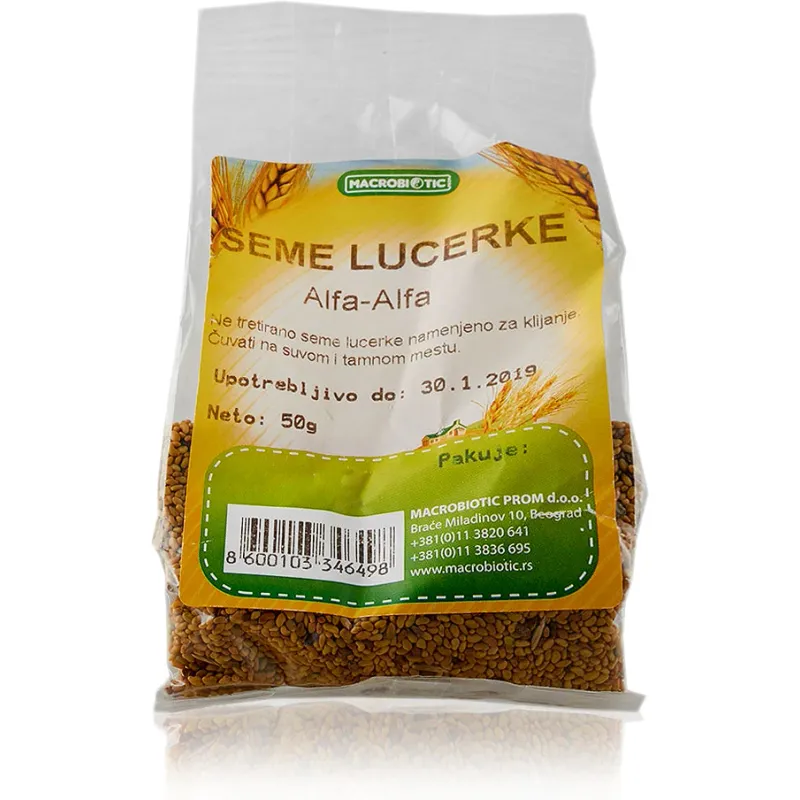 Seme lucerke 50 g Macrobiotic Prom