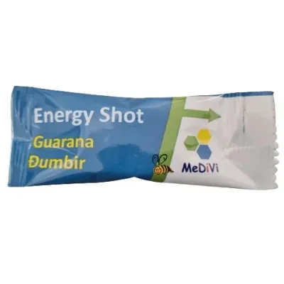 Shot energy med sa dodatkom guarane i đumbira 12 g Medivi