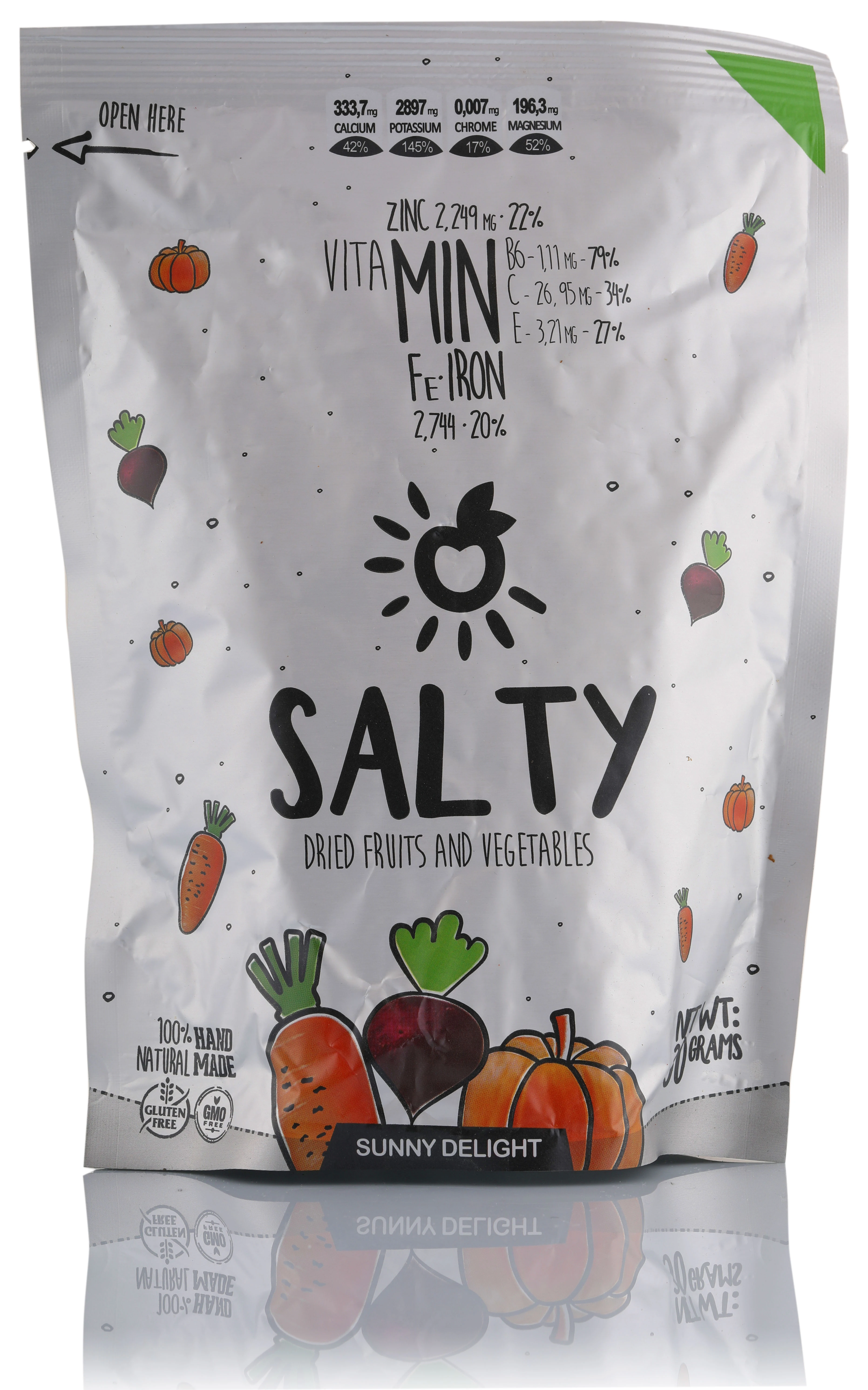 Slana mešavina sušenog povrća Salty 30 g Sunny Delight