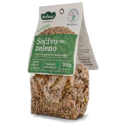 Sočivo zeleno (organski proizvod)  200 g Bio Špajz