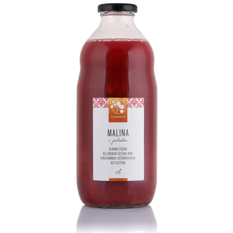 Sok malina, jabuka 1 l Loveberry