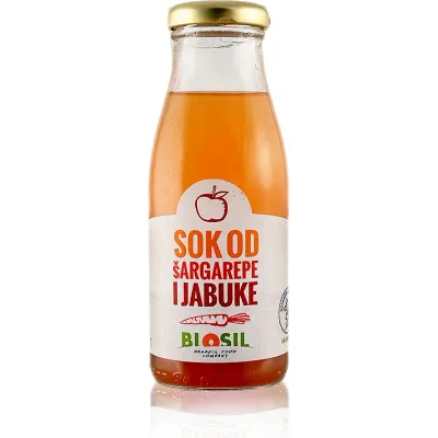 Sok od jabuke i šargarepe (organski proizvod) 250 ml Biosil